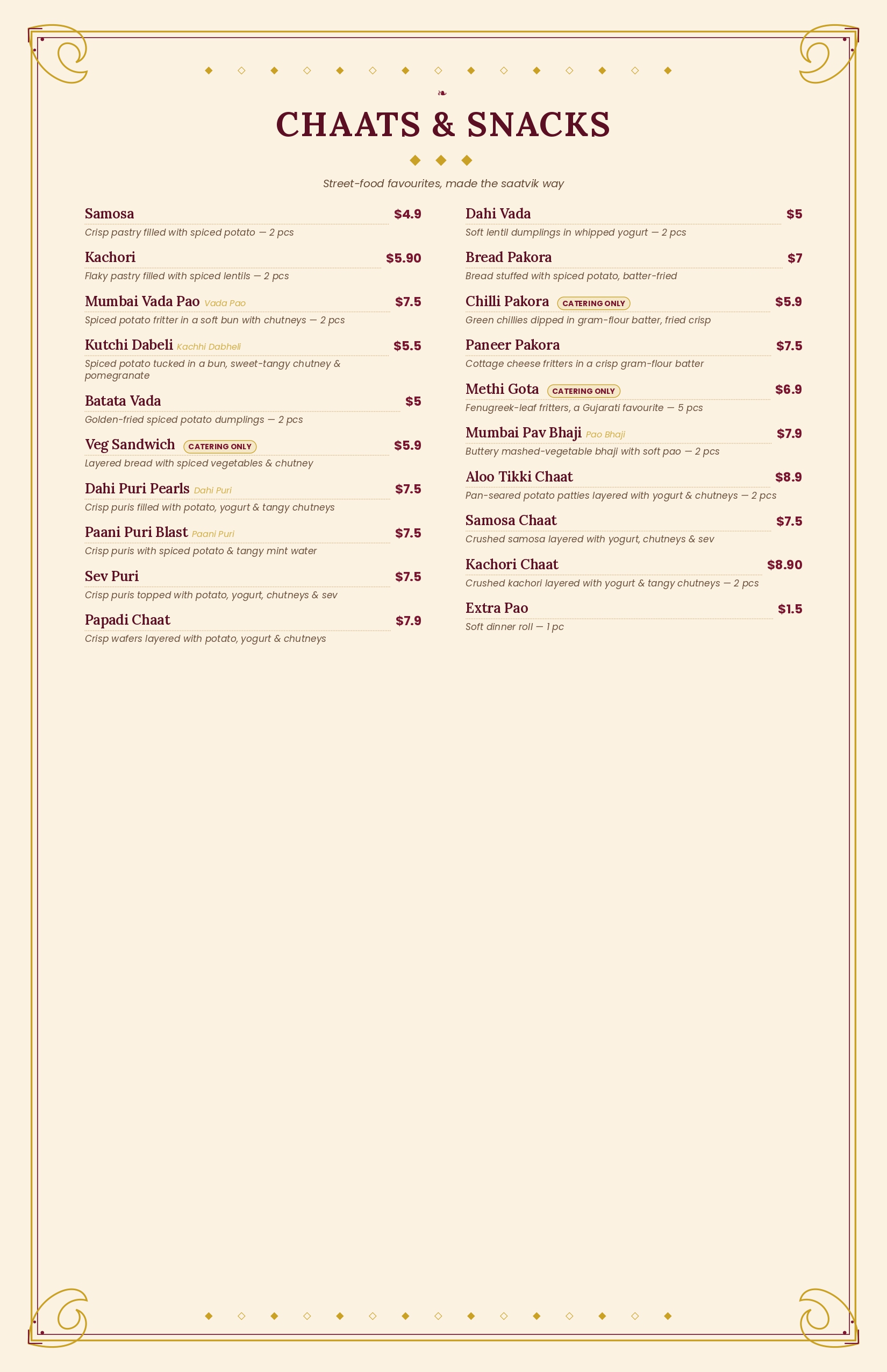 Swaad menu page 4
