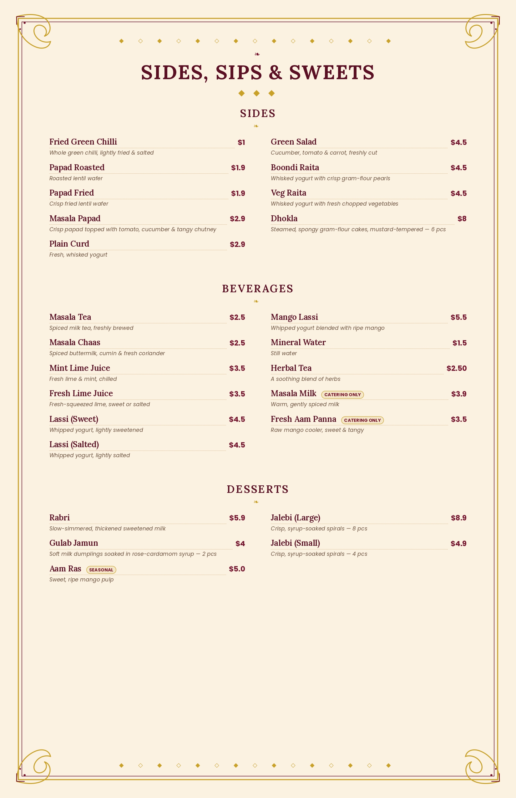 Swaad menu page 6